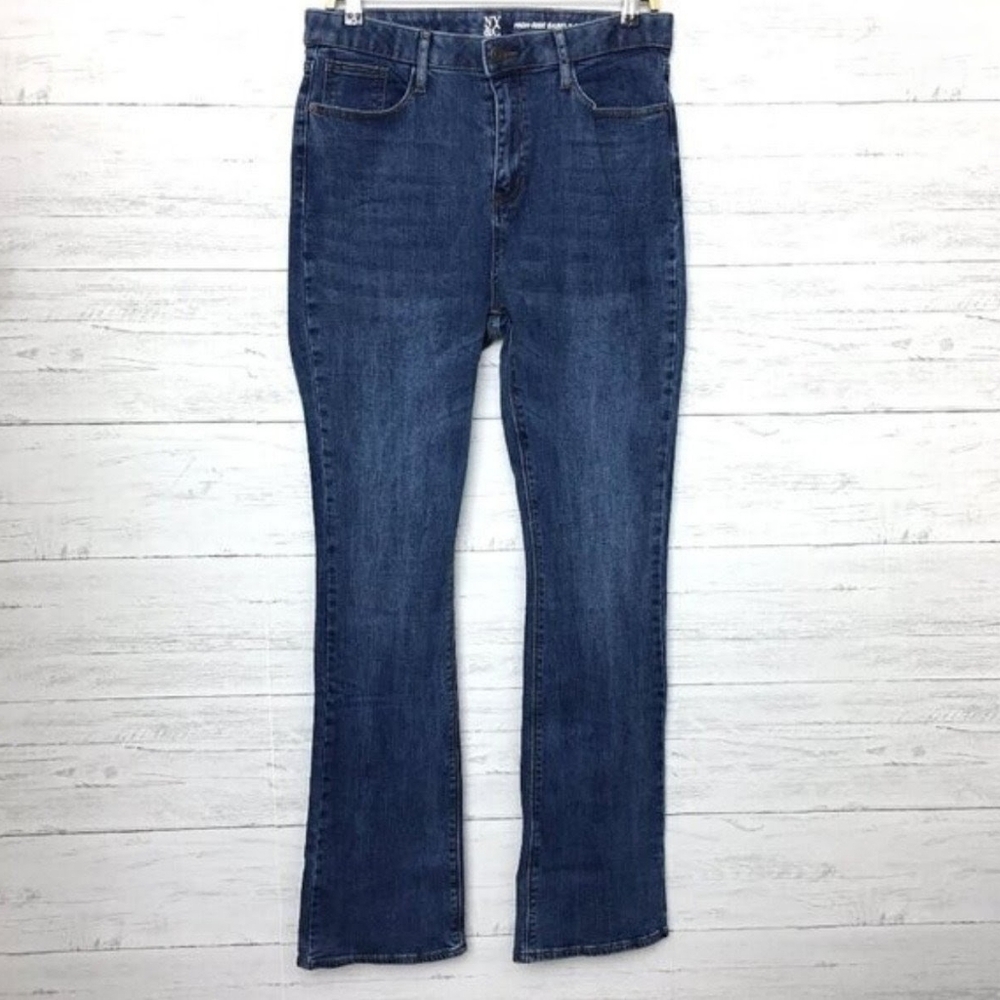 New York & Company Dark Blue Jeans 12 Tall 34". NWT